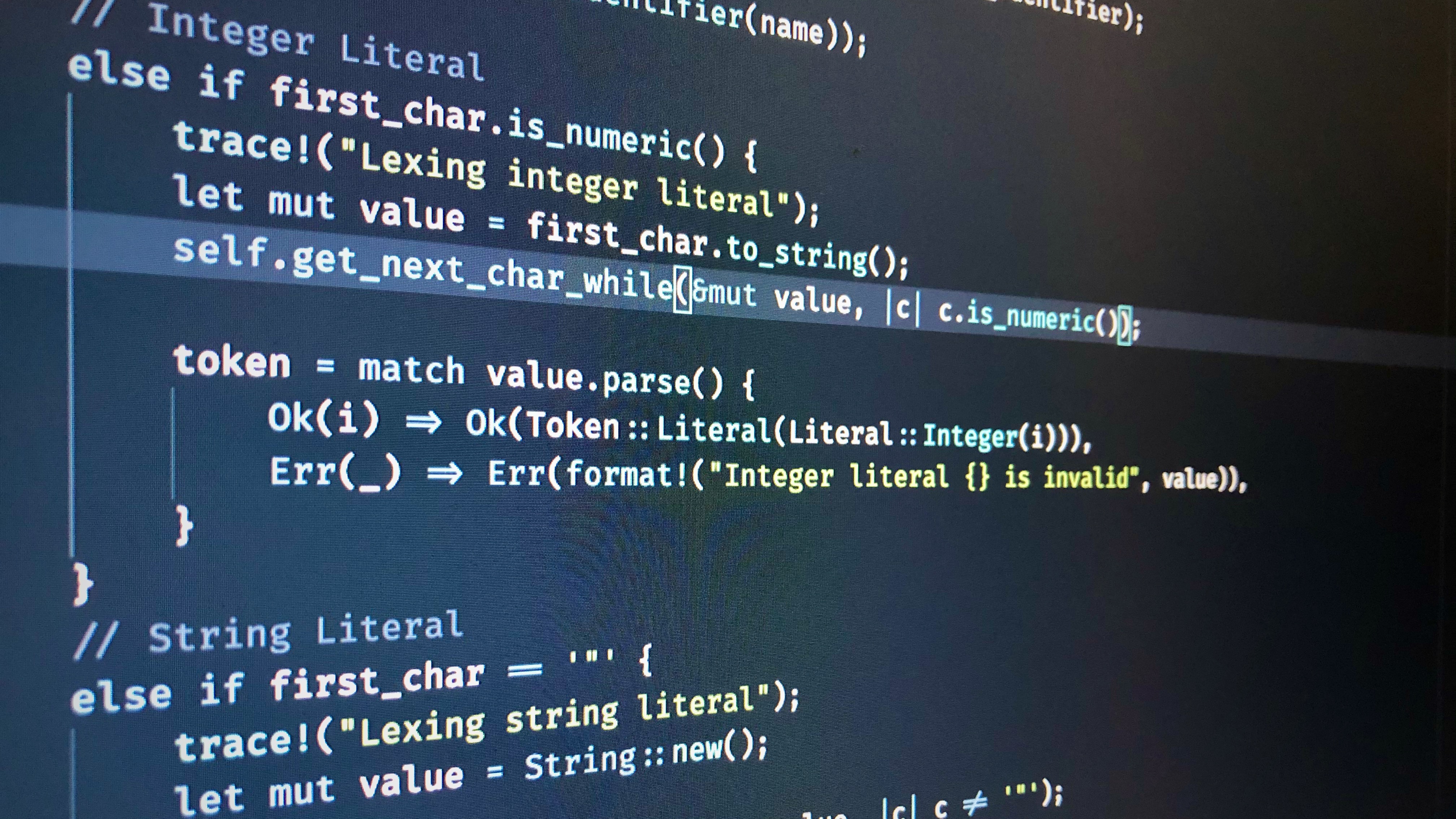 Example code written in Rust
